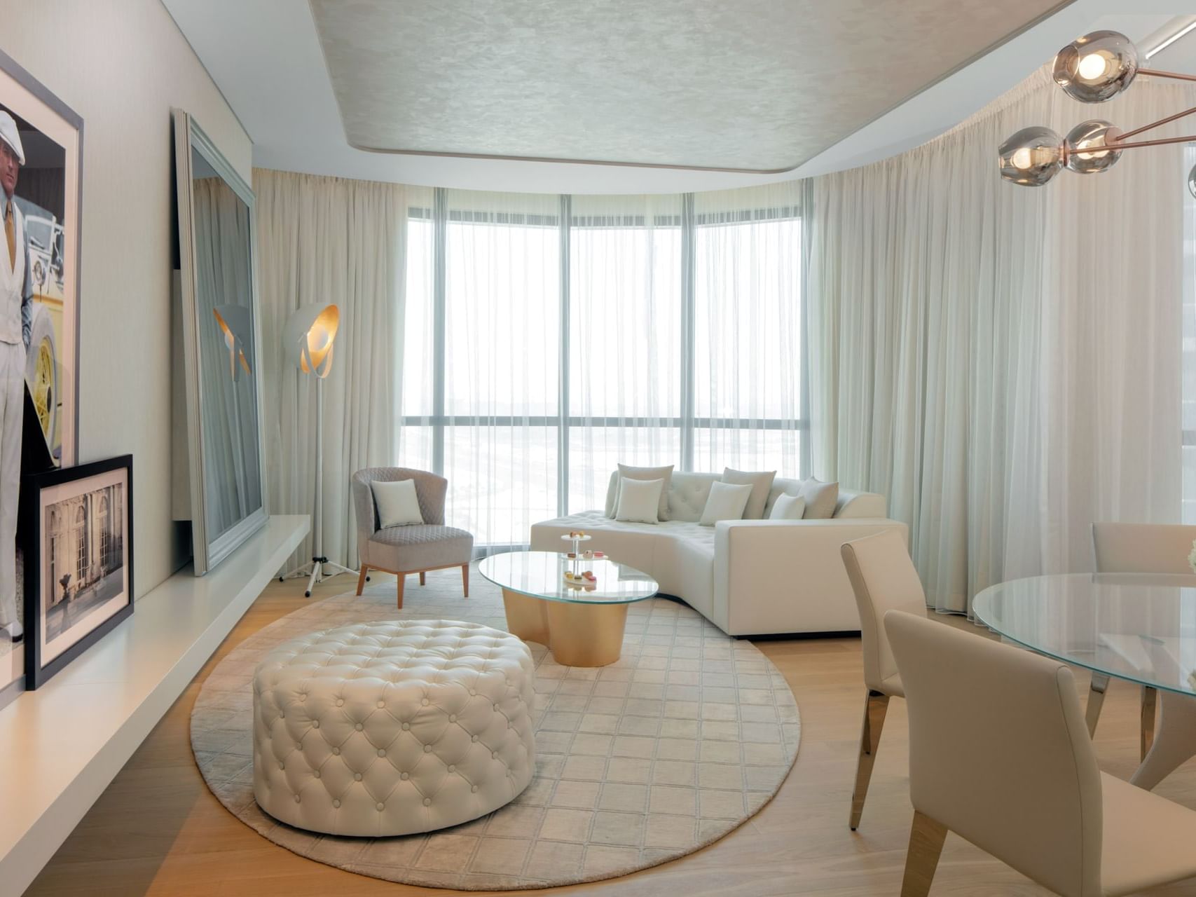 Living area of Charlestone Suite at Paramount Hotel Dubai