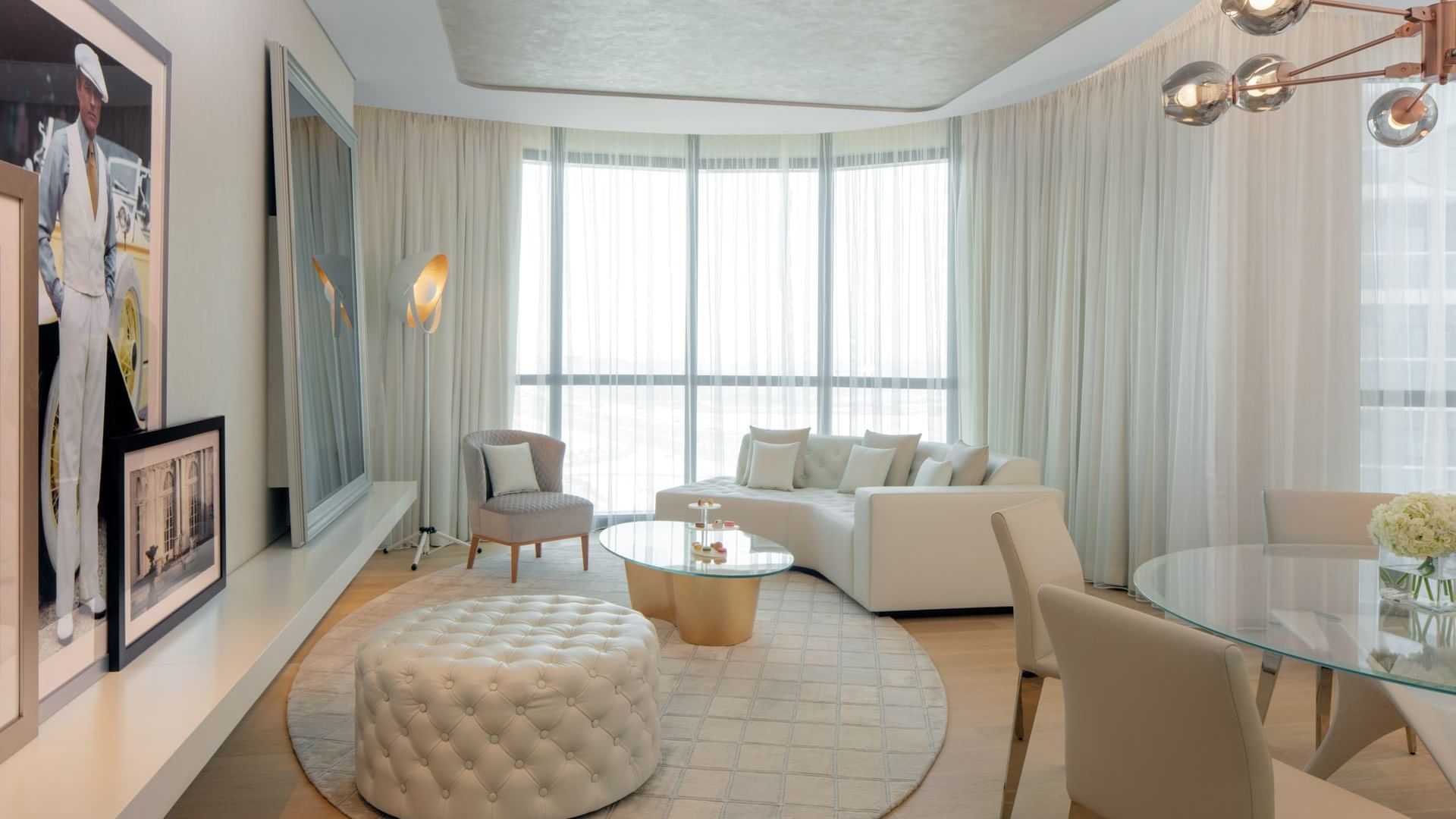 Living area of Charlestone Suite at Paramount Hotel Dubai