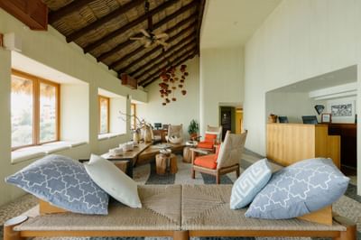 Lounge  & reception interior at Cala de Mar