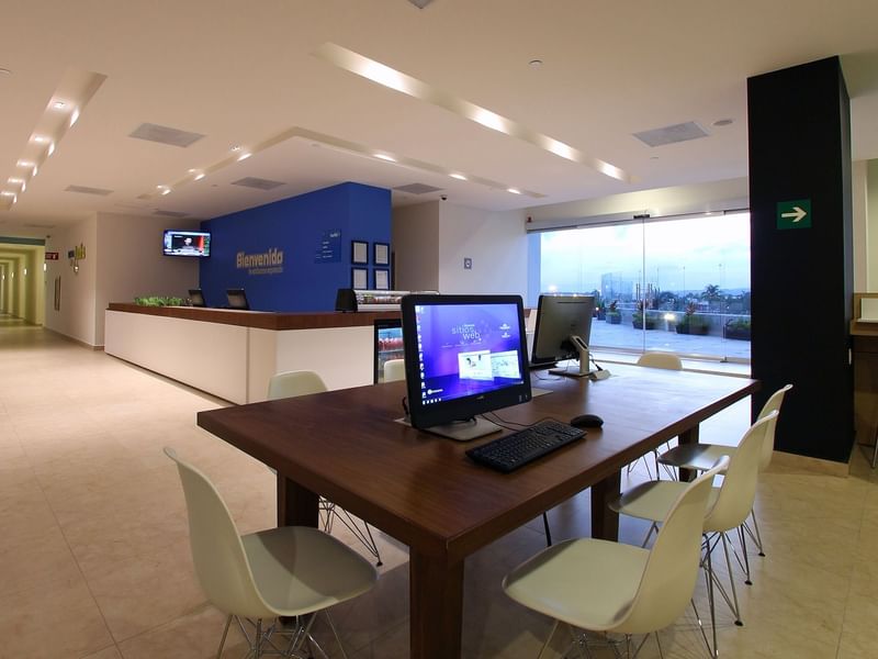 Workstations in the Business Center at One Hotels
