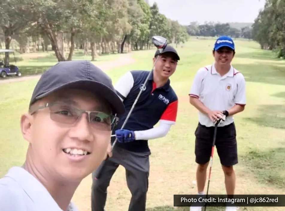 A group of golfers taking a selfie in Port Dickson Gold & Country Club - Lexis Port Dickson