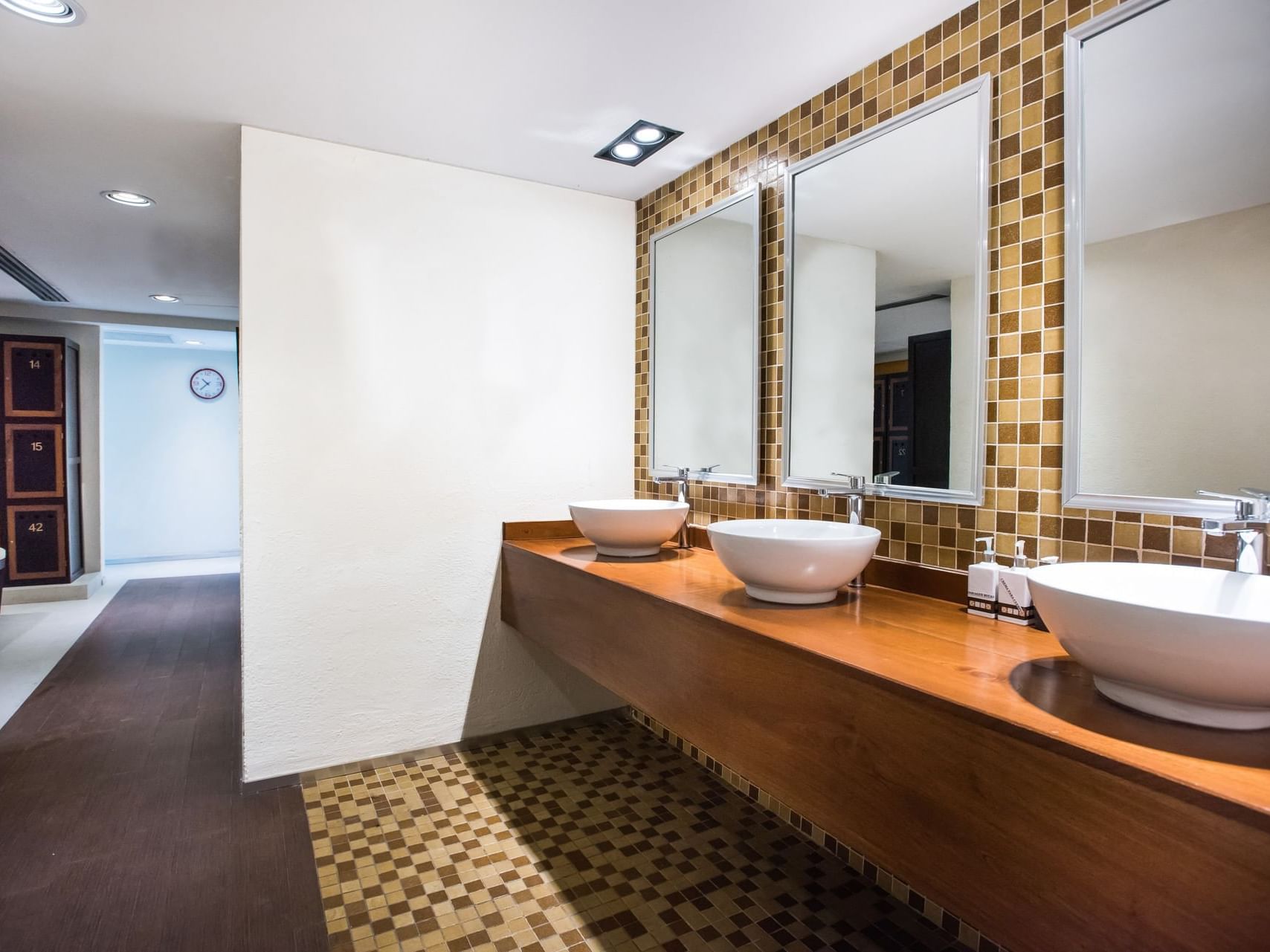 Washbasins in the wellness center at La Colección Resorts