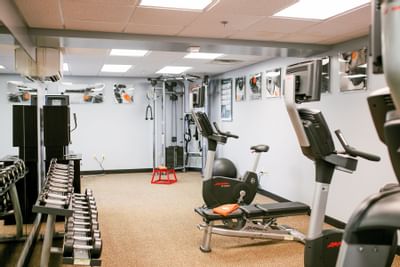 exercise equipment in gym