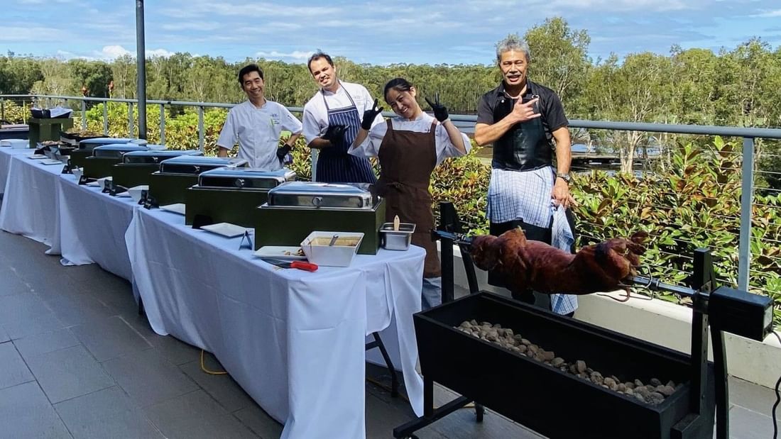 Karinyas Spit Roast on the Terrace