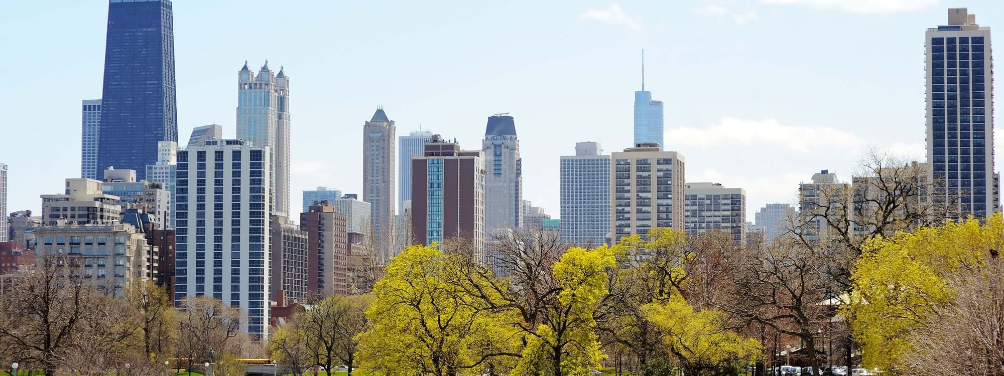 The landscape of Chicago city skyline from Warwick Allerton - Chicago