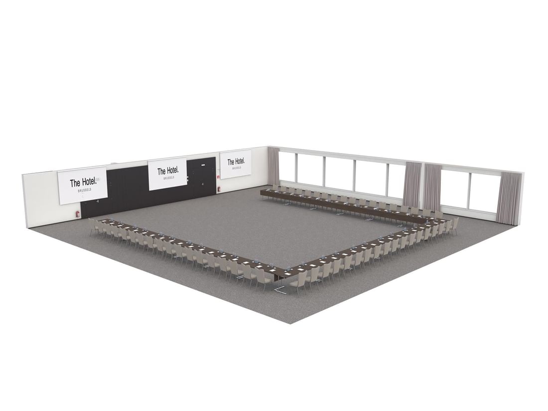Plan en 3D du Park Ballroom à l'Hôtel Brussels