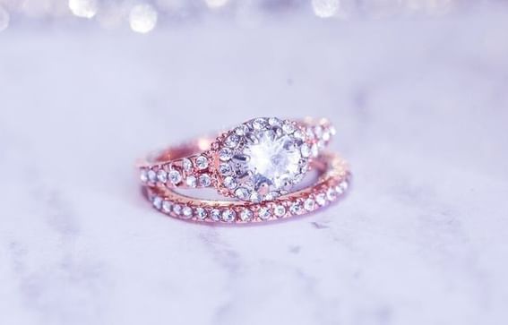Close-up look of a ring at Orsett Hall Hotel