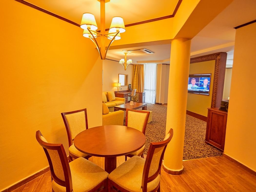 Dining table in the Executive Suite at Goma Serena Hotel