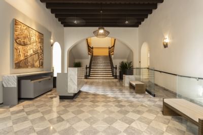 Modern hallway with staircase