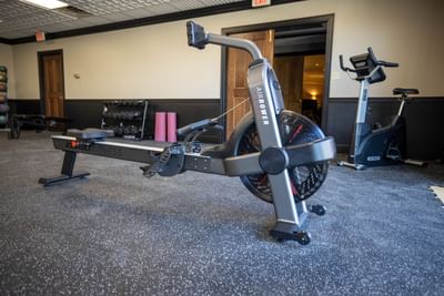 workout equipment in a hotel gym