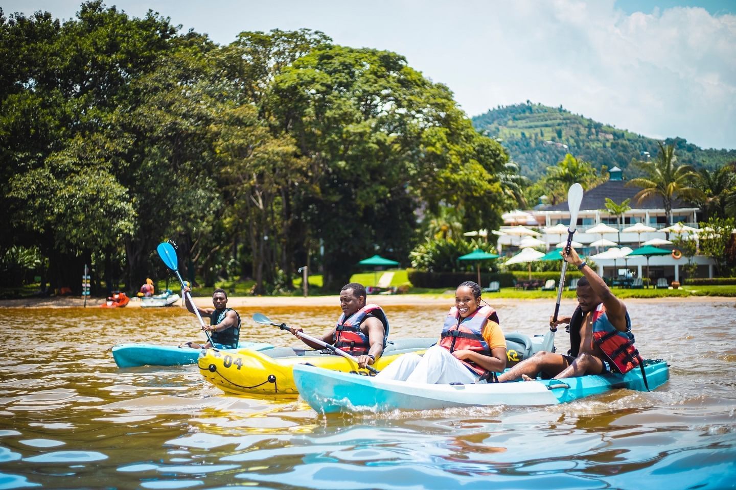 Canoeing on Lake Kivu