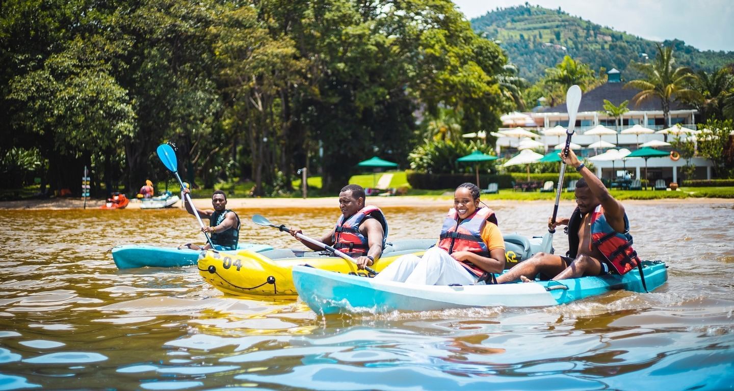 Canoeing on Lake Kivu
