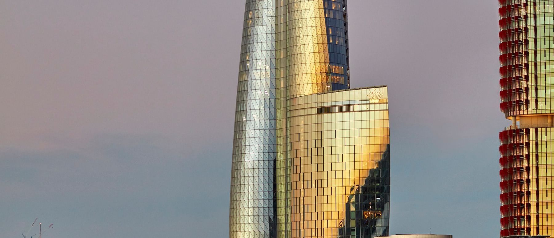 Close-up of a High Rise Building near Crown Towers Sydney