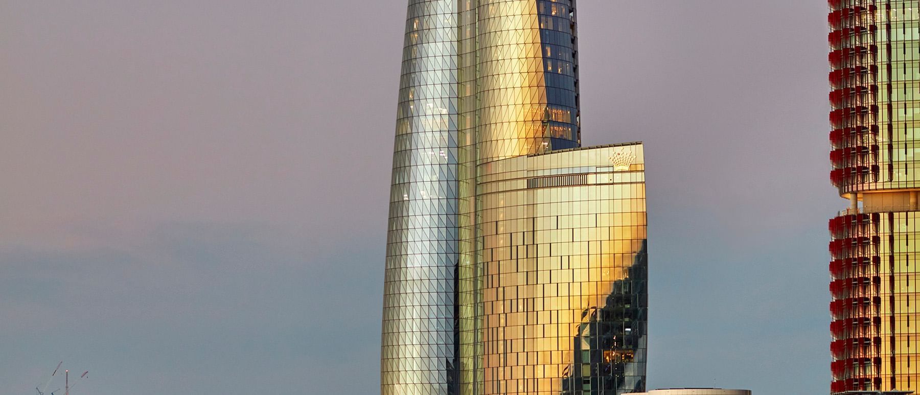 A closeup of a High Rise Building near Crown Hotel Sydney
