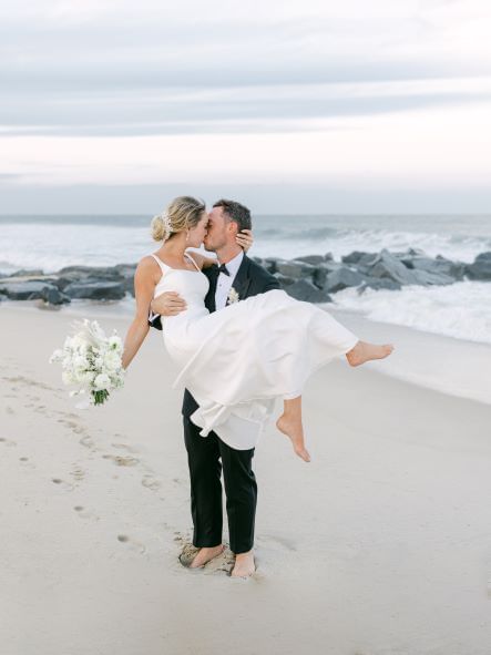 Wedding Couple on the beach near Ocean Place Resort & Spa