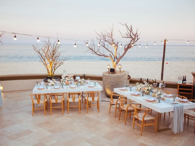 De Cortez Wedding arrangements with the beautiful sea view at Hacienda del Mar Los Cabos