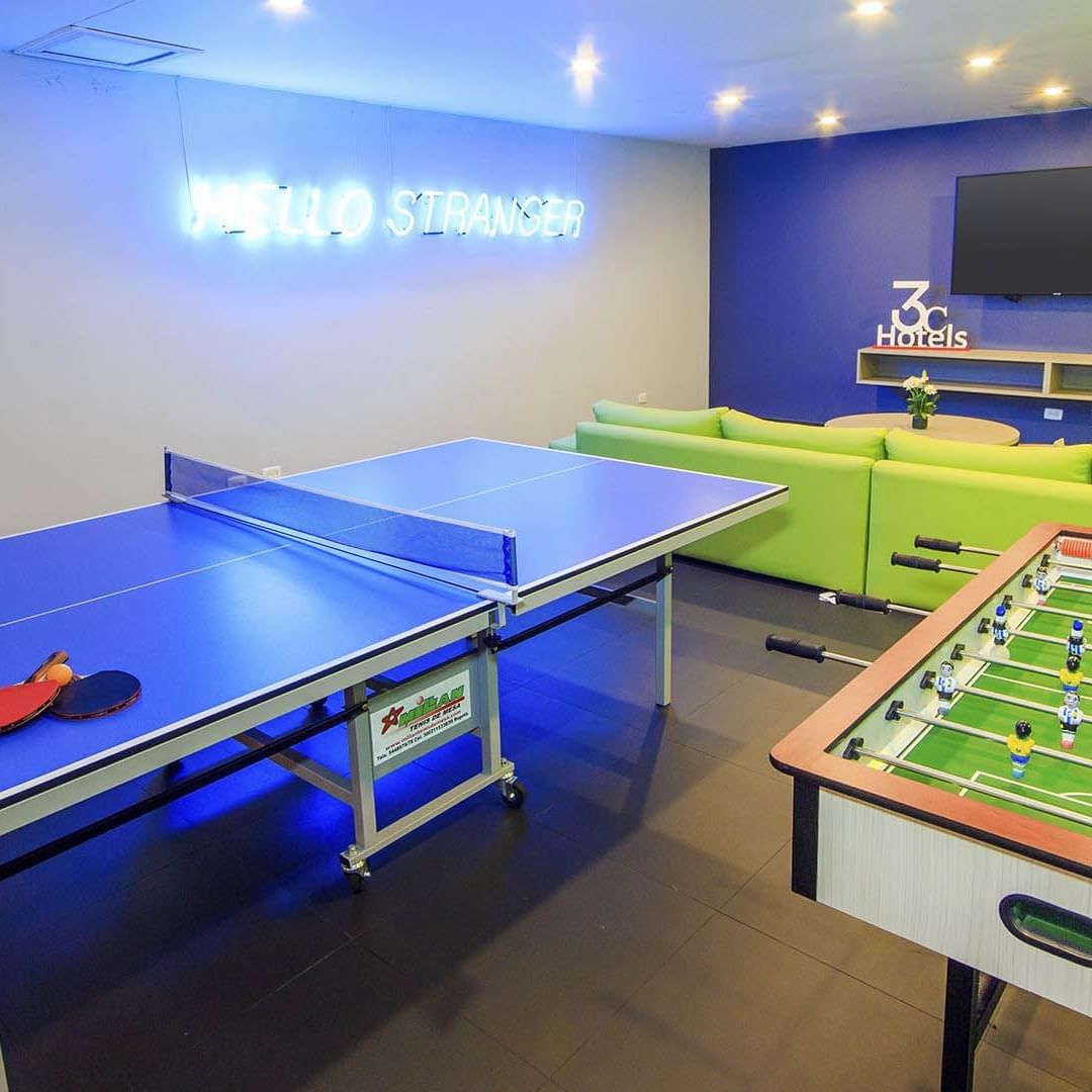Play room with table tennis at Pop Art Hotel Las Colinas