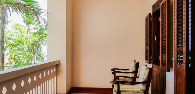 The balcony lounge in Executive Suite at Zanzibar Serena Hotel