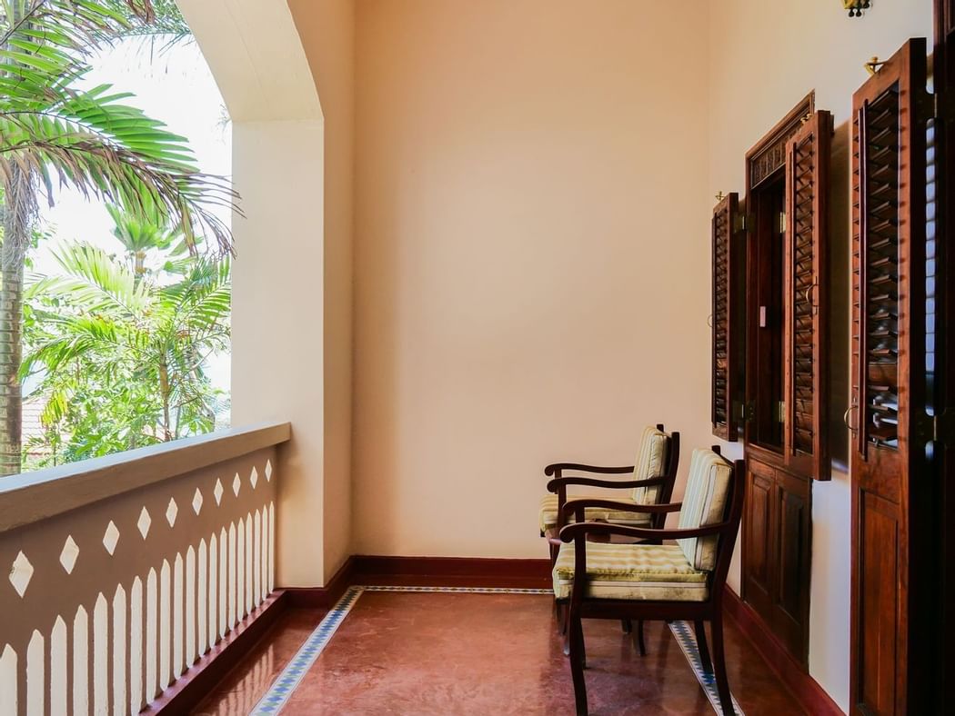 The balcony lounge in Executive Suite at Zanzibar Serena Hotel