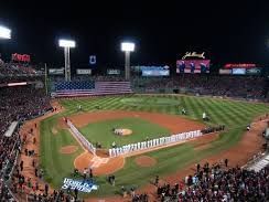 Aerial view of a baseball game in the stadium near The Eliot Hotel, hotels near Fenway Park