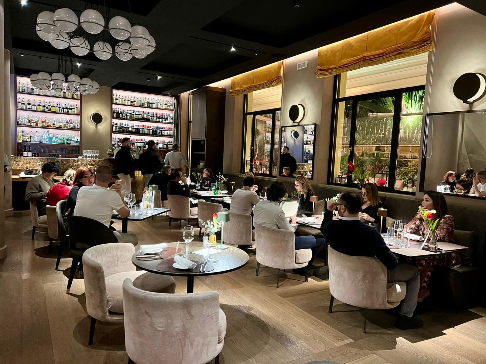 Interior view of the dining area at EMME Restaurant