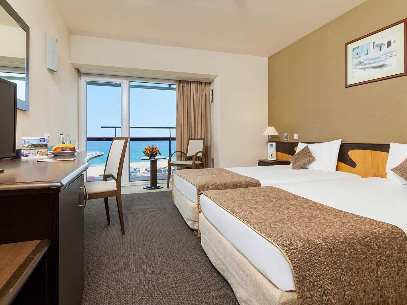Interior of The Twin Room with beach view at Ana Hotels Europa