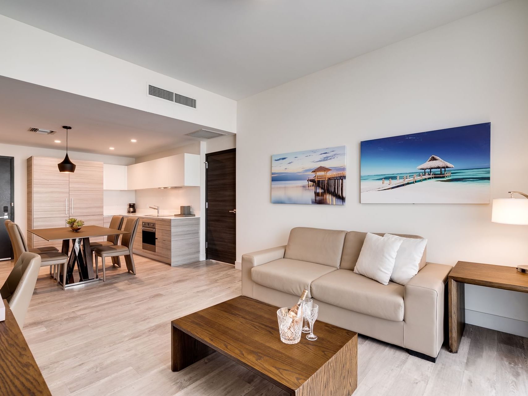 Livingroom area in Two Bedroom Suite King at Costa Beach Resort
