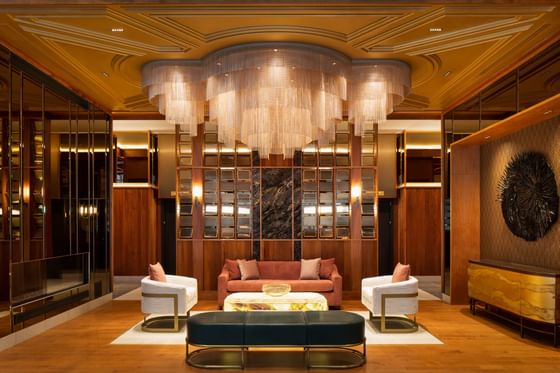 Luxury lobby loungge area at Honeyrose Hotel
