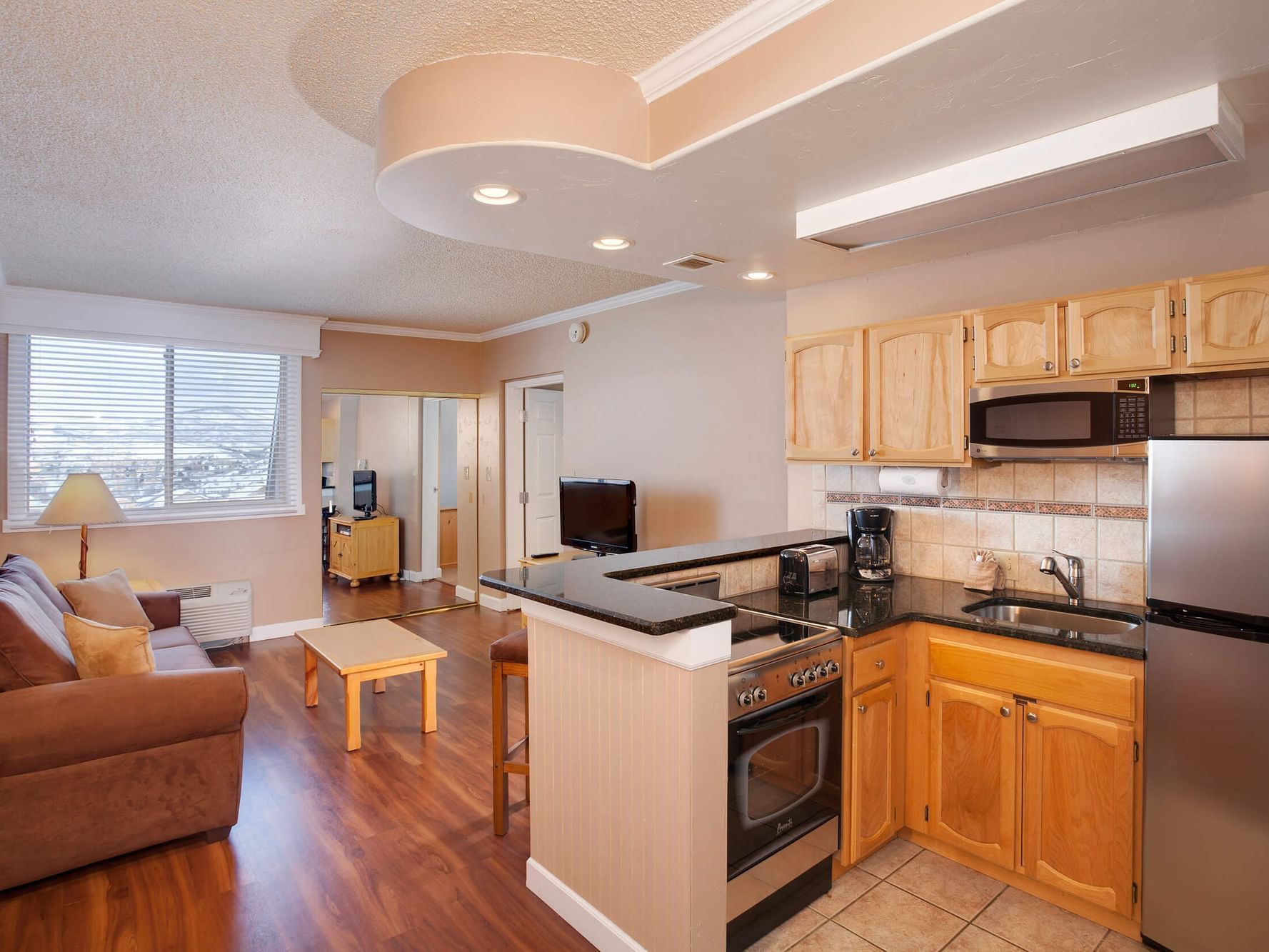 Kitchen area in Two Bedroom Suite at Legacy Vacation Resorts