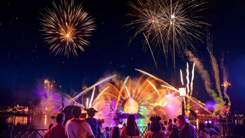 Harmonious fireworks at Walt Disney World's EPCOT near Lake Buena Vista Resort Village & Spa