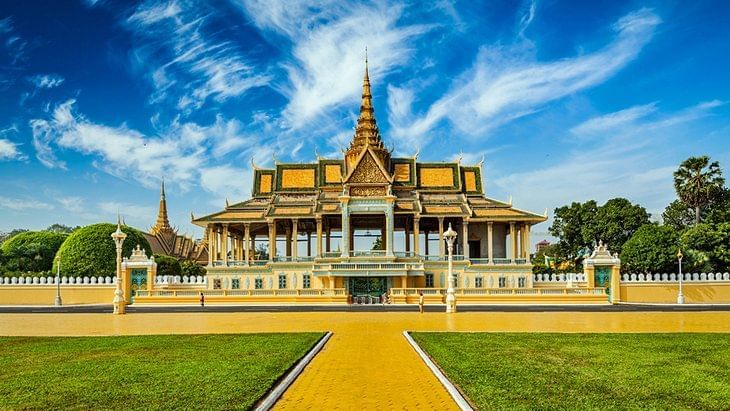 The Royal Palace entrance view near Sunway Hotel Phnom Penh