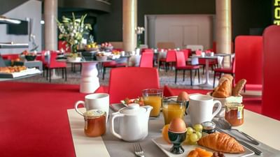 Buffet breakfast at Hotel Casino des Palmiers in Hyères, France