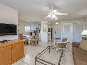 Living & Dining Room in Two Bedroom Premium at Legacy Vacation Resorts