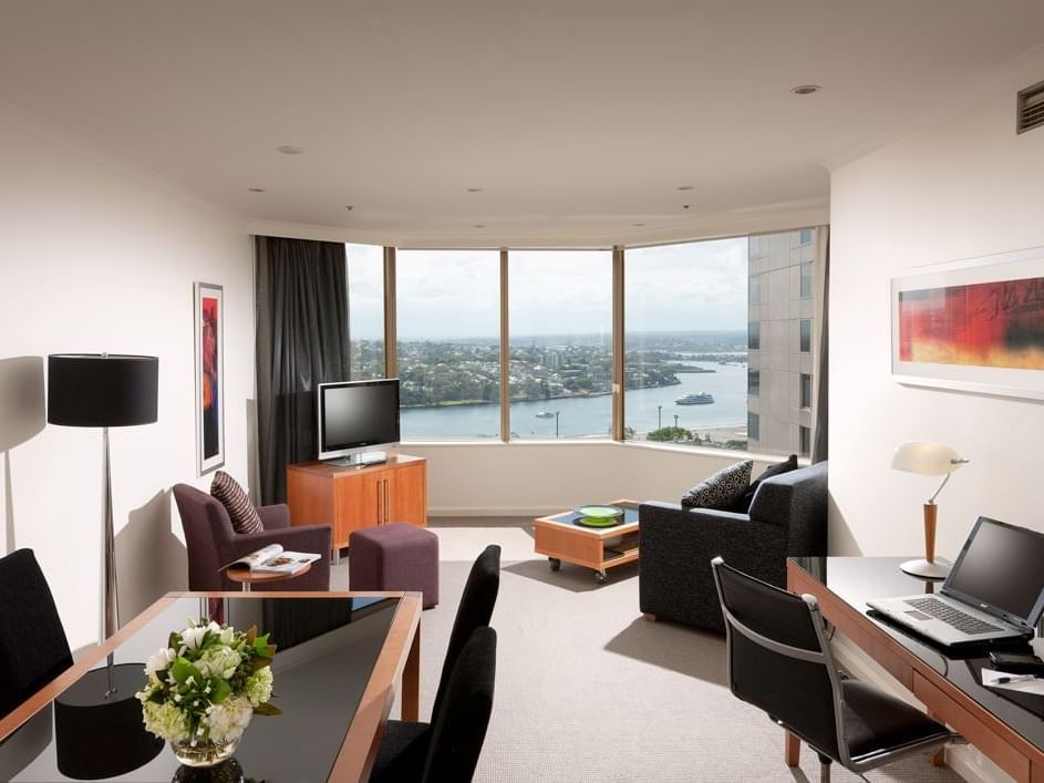 One bedroom harbour view suite at Sebel Quay West Suites Sydney