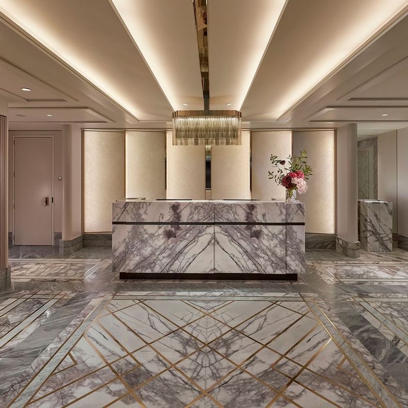 Reception counter in Crown Spa at Crown Towers Sydney