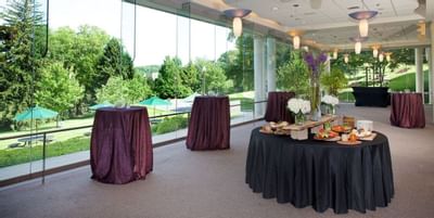 Table arrangement in a hall at Mt. Washington Conference Center