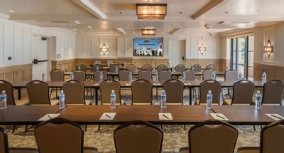 Montecito Meeting table set up at Santa Barbara Inn