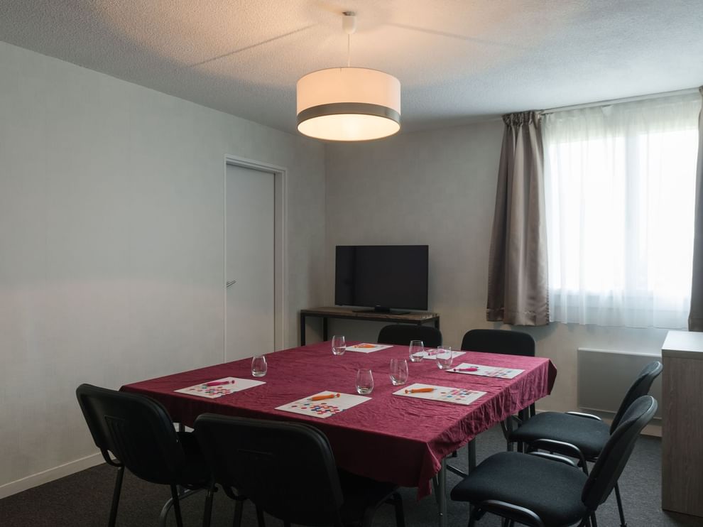 Meeting room table arrangement at Originals Hotels
