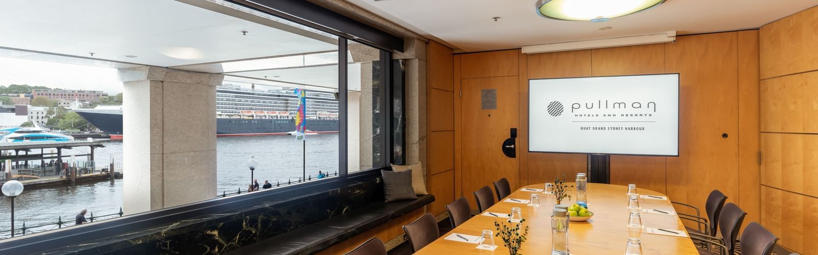 Conference set-up of Harbou room at Pullman Quay Grand Sydney