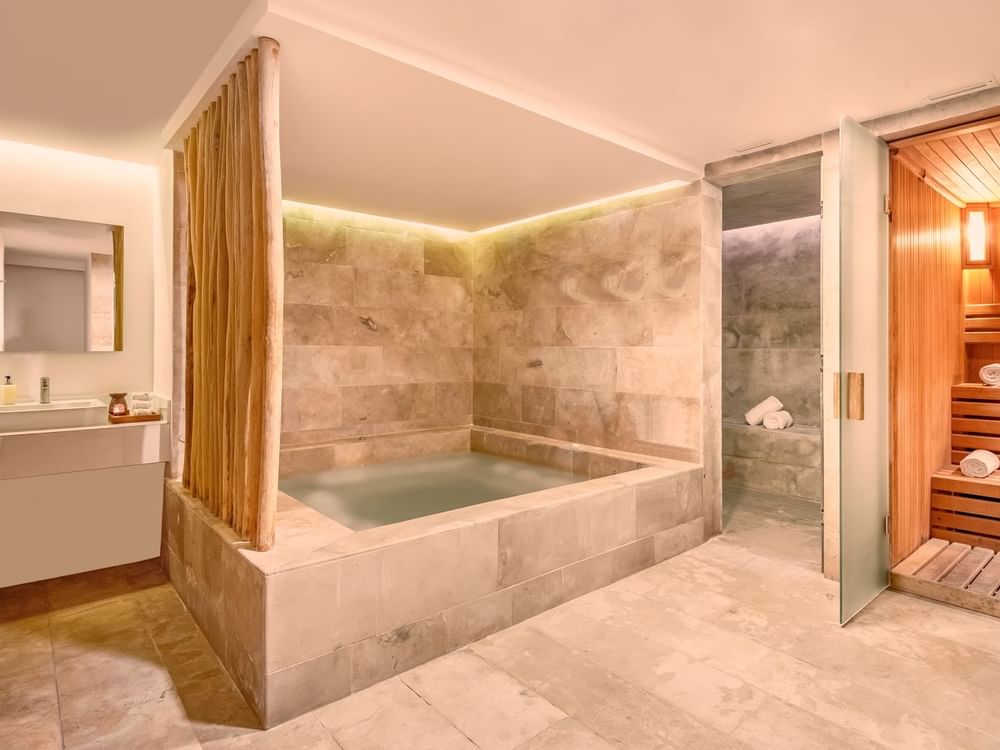 The spa with a jacuzzi & sauna at FA Hotels & Resorts