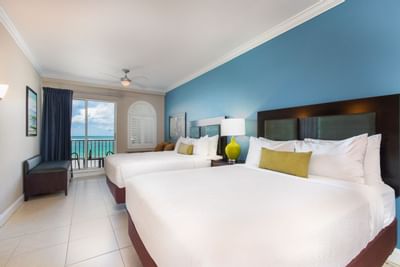 Two Queen Beds at Studio Queen Room in Shephard's Beach Resort