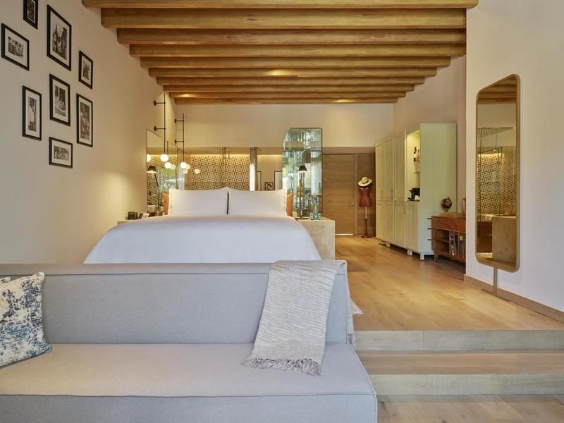 King bed & Couch in Viento Suite at Live Aqua Urban Resort