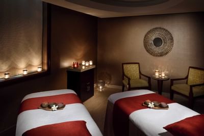 loungers front view in the spa of Al Aziziyah Boutique Hotel Doh