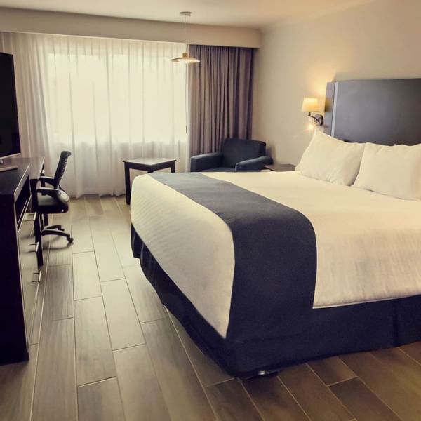 Accessible Room with bed & TV station at Gamma Hotels