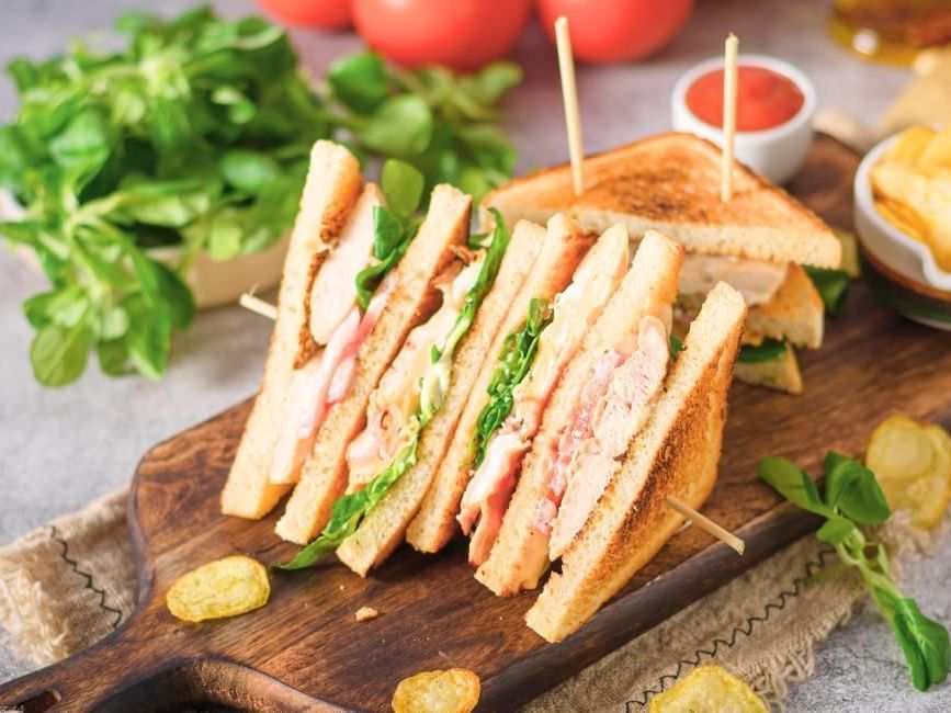 Christmas Club Sandwich for Boxing Day Brunch at Easthampstead park in Bracknell