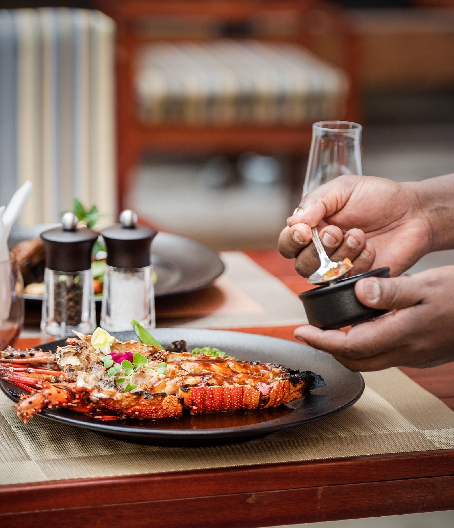Seafood dish at Mandhari Restaurant at Nairobi Serena Hotel