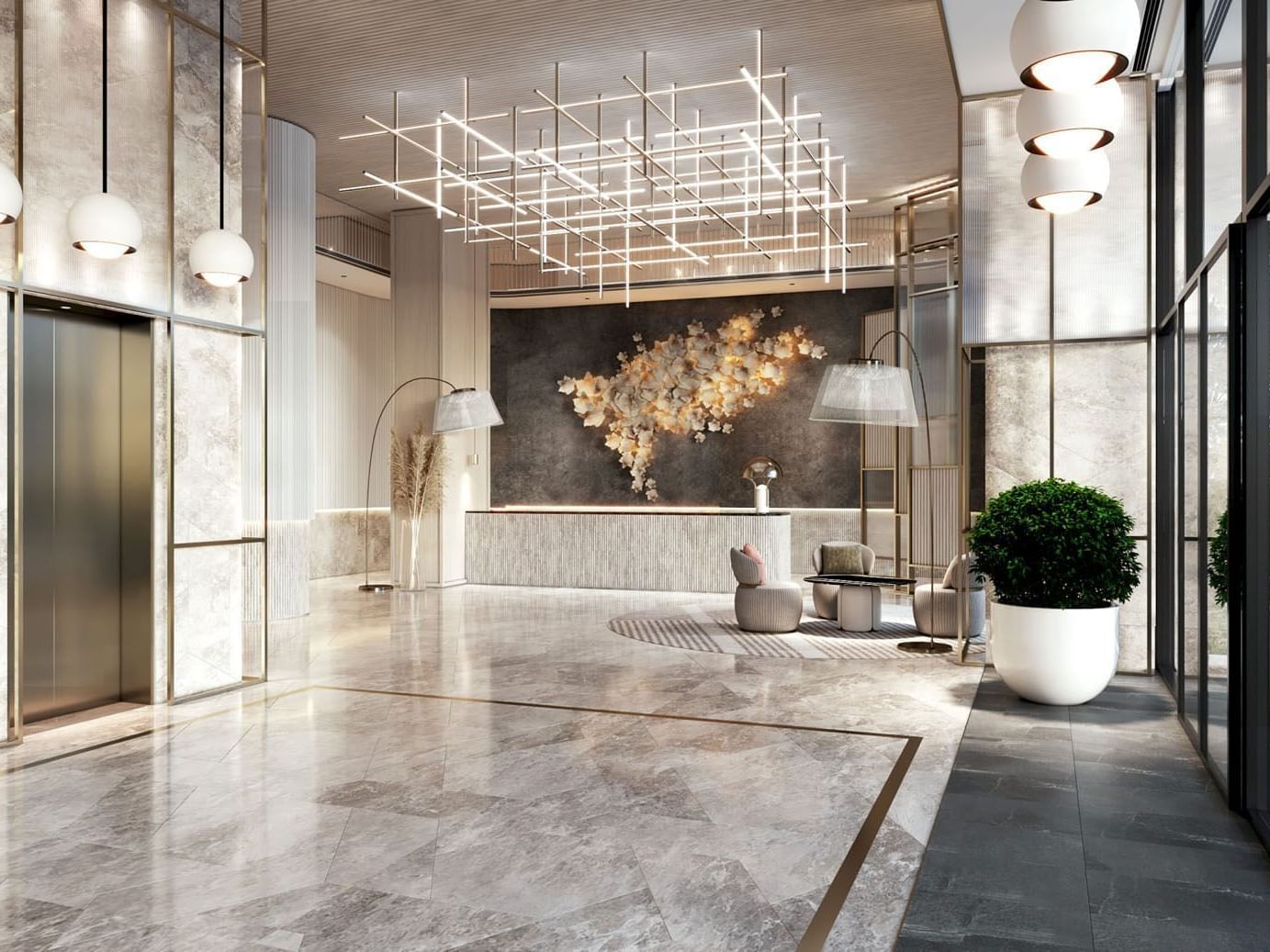Interior of main reception at Joudyan Red Sea Mall
