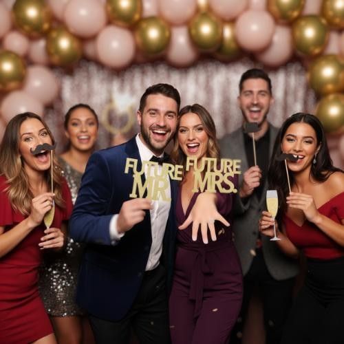 Photobooth entertainment at Villiers Hotel, a top Engagement Party Venue in Buckingham