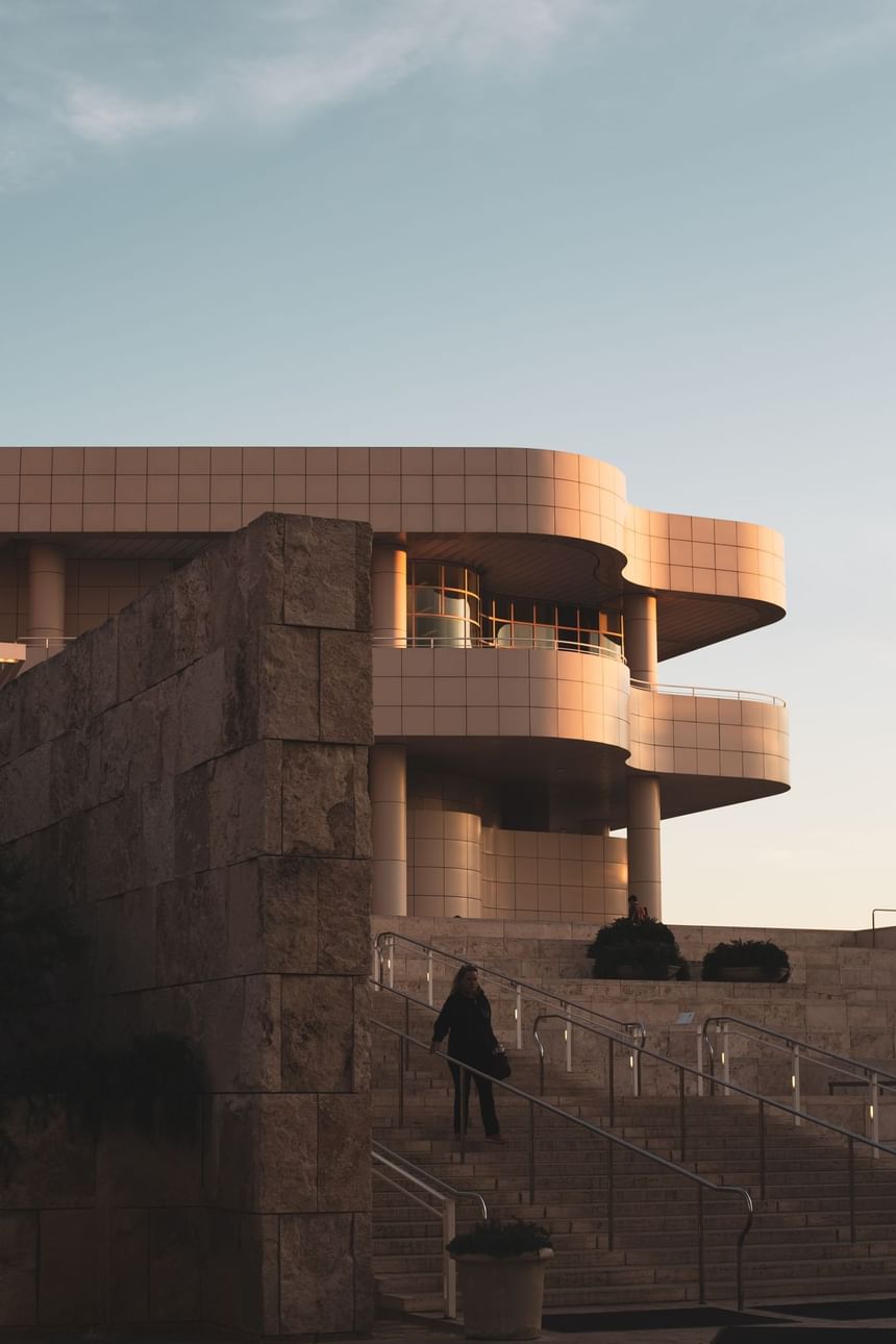 Exterior view of The Getty Center near Luxe Sunset Boulevard Hotel