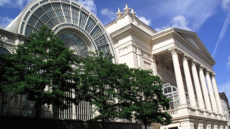 Exterior facade of Royal Opera House near The Londoner Hotel